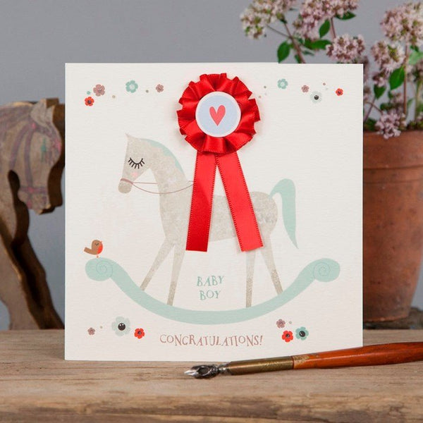 Baby Boy Horse Design Greeting Card - Gallop Guru