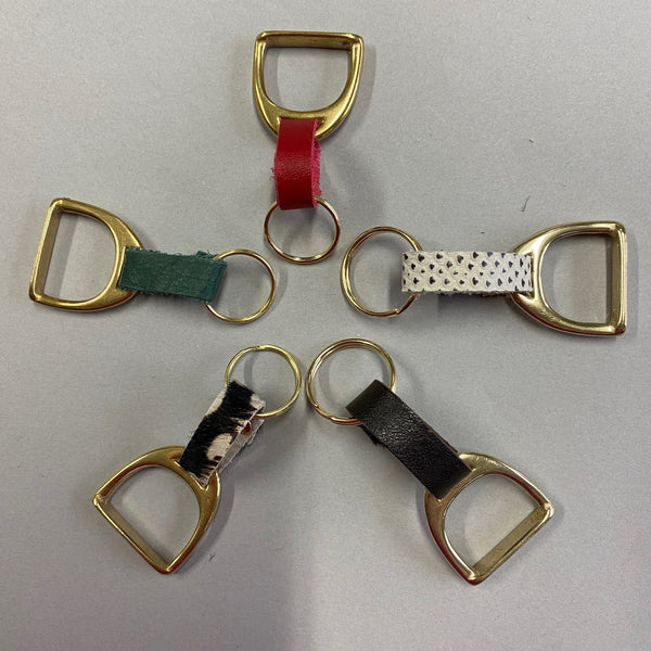 Brass & Tan Leather Stirrup Equestrian Keyring – Gallop Guru