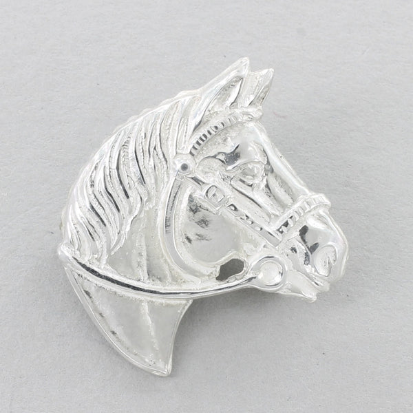 WithLoveSilver Sterling Silver Horse Head & Horseshoe Brooch Pin - .925 Silver Equestrian Jewelry Gift