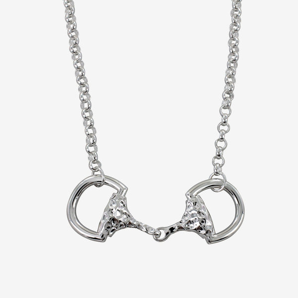 Supersized Snaffle Necklace Sterling Silver Gallop Guru
