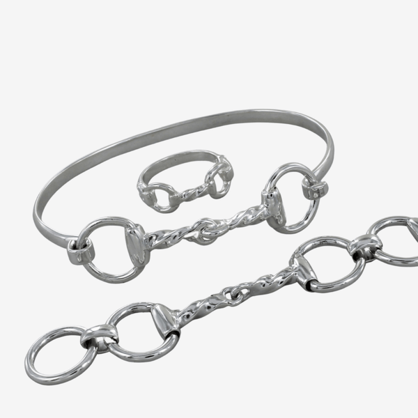 Twisted Snaffle Ring in Sterling Silver Gallop Guru