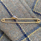 14ct Gold, Platinum and Diamond Vintage Stock Pin - Gallop Guru