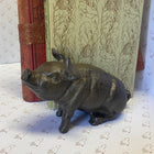 Cast Iron Sitting Pig Book Ends - Gallop Guru