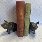 Cast Iron Sitting Pig Book Ends - Gallop Guru