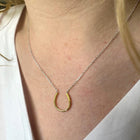 Fine Horseshoe Necklace with CZ Detail - Gallop Guru