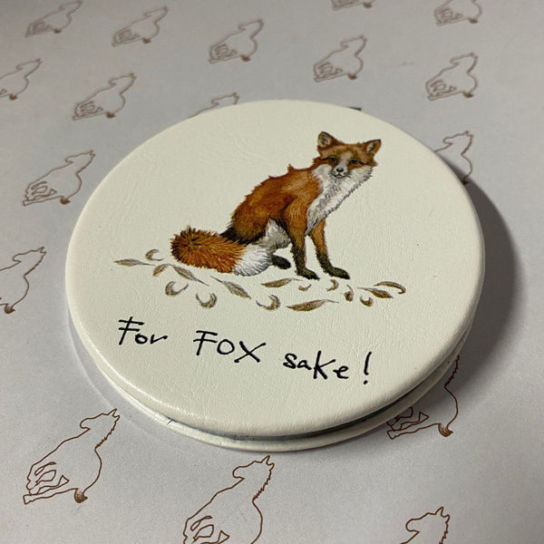 "For Fox Sake" Compact or Handbag Mirror - Gallop Guru