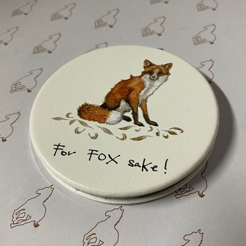 "For Fox Sake" Compact or Handbag Mirror - Gallop Guru