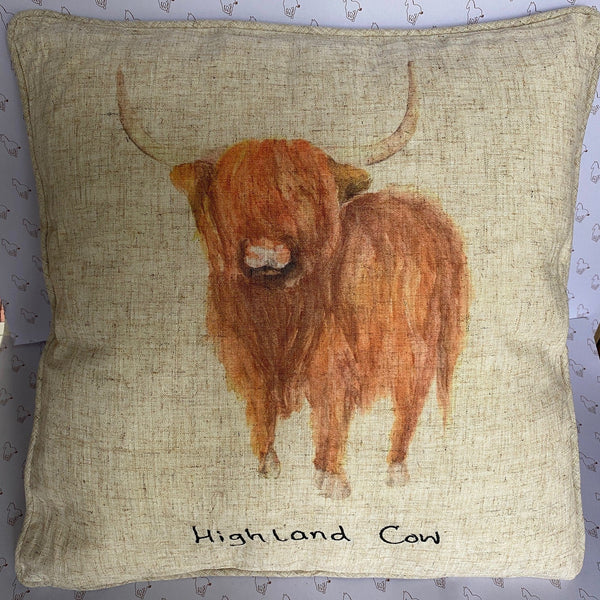 "Highland Cow" Cushion - Gallop Guru