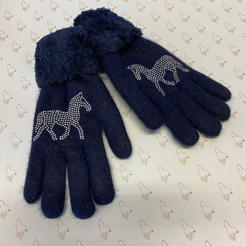 Horse Embellished Gloves - Gallop Guru
