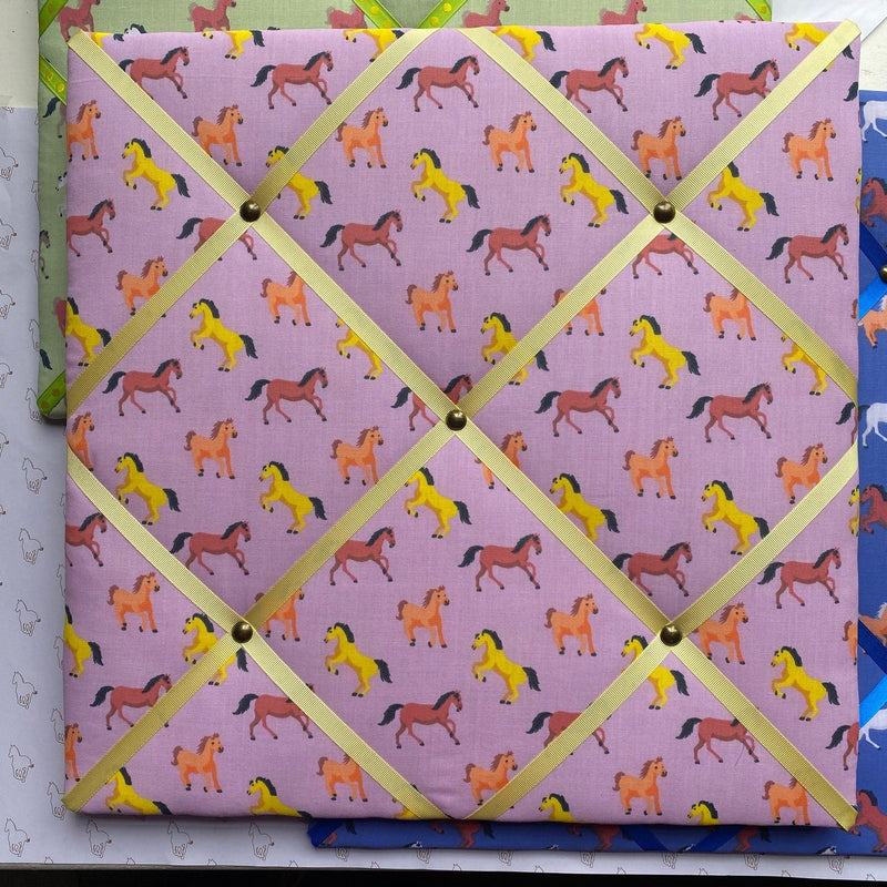 Horses Print Pin or Notice Board - Gallop Guru