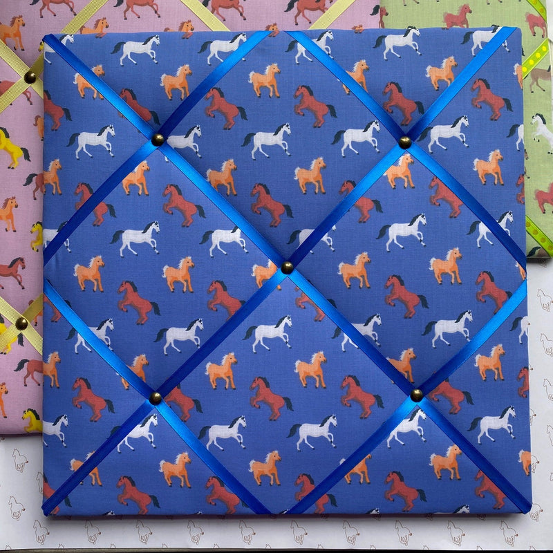 Horses Print Pin or Notice Board - Gallop Guru