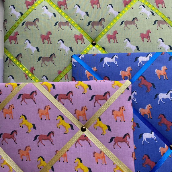 Horses Print Pin or Notice Board - Gallop Guru