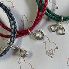 Leather and Sterling Silver Equestrian Charm Bracelet - Gallop Guru