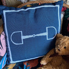 Navy Snaffle detail Cushion - Gallop Guru