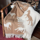 Pure New Wool Soft Brown Horse Throw - Gallop Guru