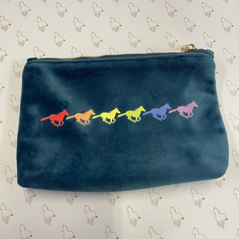 "Rainbow Horses" Linen Makeup Bag (Copy) - Gallop Guru