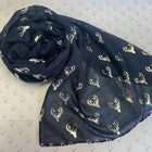 Stag Head Designed Scarf - Gallop Guru