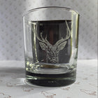 Stag Head Etched Glass - Gallop Guru