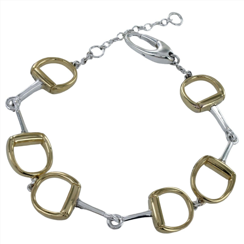 Bracelet de boucle de fer à cheval avec charnière en argent sterling En Bracelet de boucle de fer à cheval avec charnière en argent sterling En