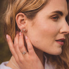 Sterling Silver and Rose Gold Plated Highland Cow Stud Earrings - Gallop Guru