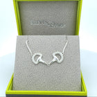 Sterling Silver Sparkling Snaffle Slider Bracelet - Gallop Guru