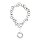 Vintage Solid silver bracelet with Snaffle Charm - Gallop Guru