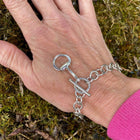 Vintage Solid silver bracelet with Snaffle Charm - Gallop Guru
