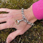 Vintage Solid Silver Snaffle Charm Bracelet - Gallop Guru