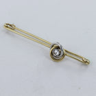 15ct Gold, Platinum and Diamond Vintage Stock Pin - Gallop Guru