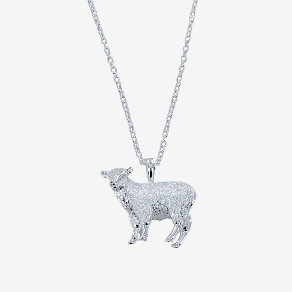 Sterling Silver 3D Sheep Necklace
