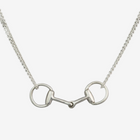 Sterling Silver Double Chain Snaffle Necklace by Hiho Silver