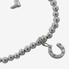 Sterling Silver Elasticated Beaded Bracelet with Equestrian Charms