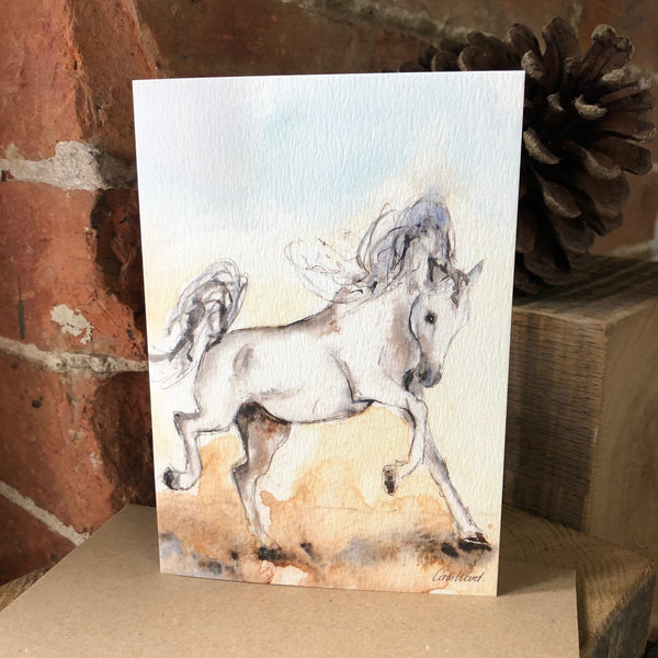 Arab Horse Greeting Card - Gallop Guru