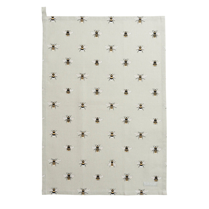 Bees Cotton Tea Towel by Sophie Allport - Gallop Guru