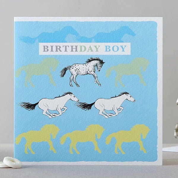 Birthday Boy Horses Card - Gallop Guru