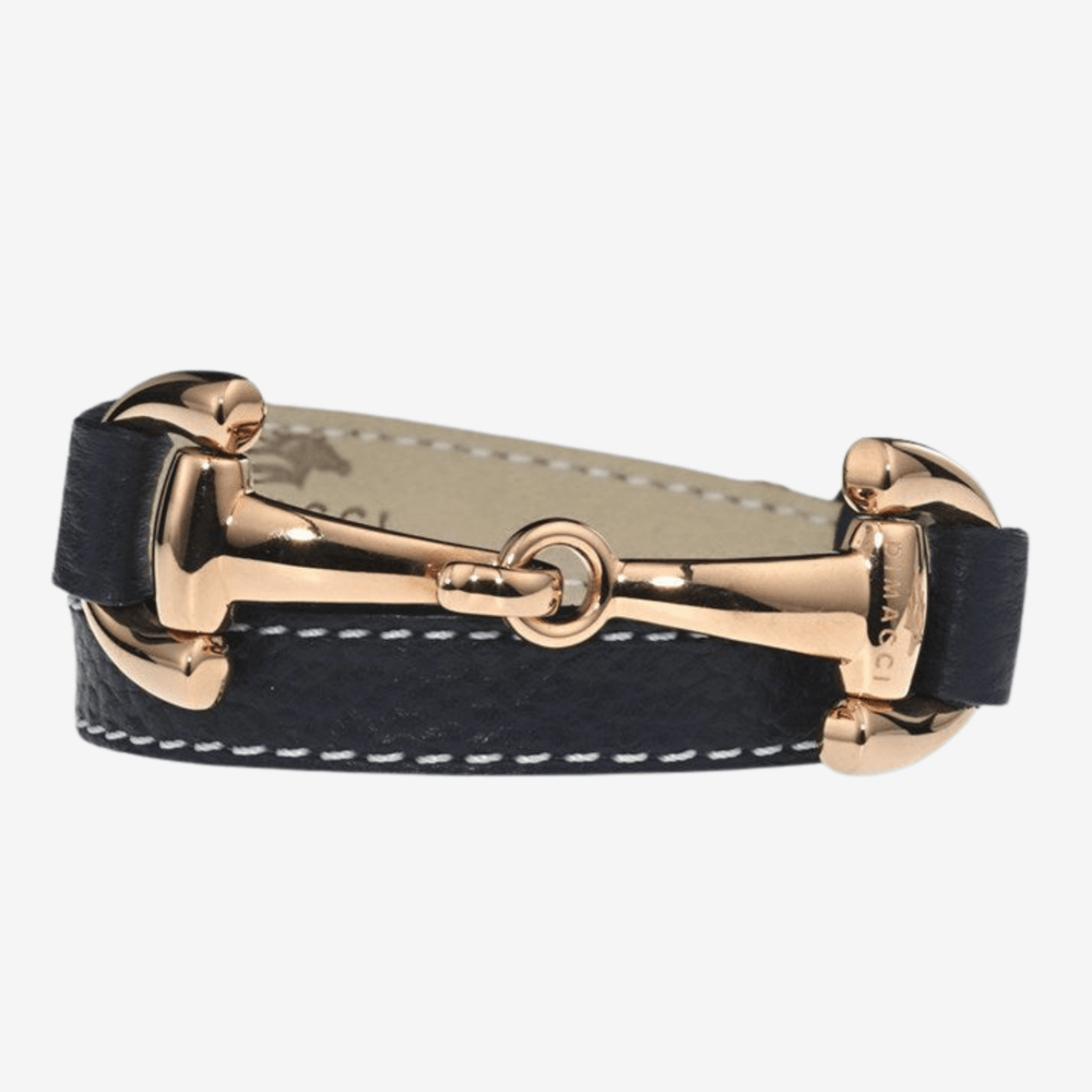 Dimacci Snaffle Bracelet | Leather & Rose Gold Plate | Gallop Guru Dimacci Snaffle Bracelet | Leather & Rose Gold Plate | Gallop Guru