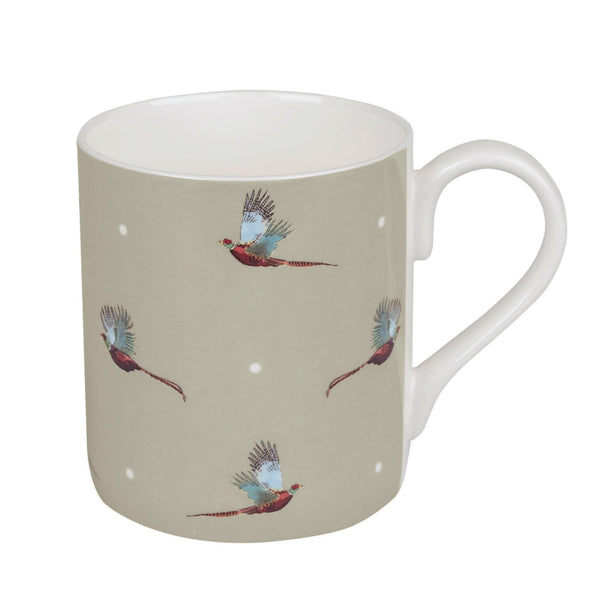 Bone China Flying Pheasant Mug by Sophie Allport - Gallop Guru