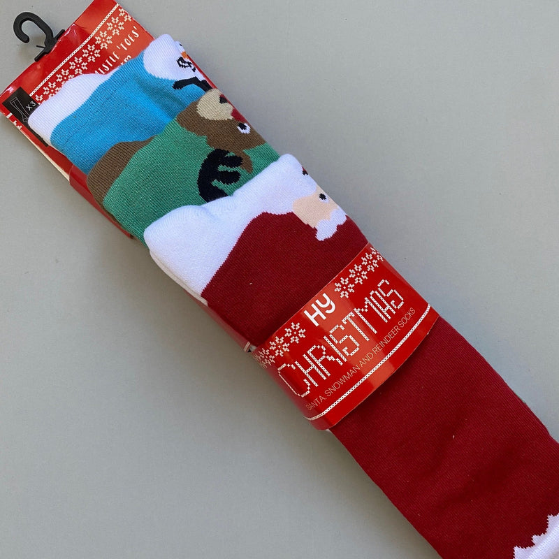 Christmas Design Long Riding Socks - 3 pack - Gallop Guru