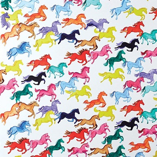 Coloured Herd of Horses Wrapping Paper - Gallop Guru