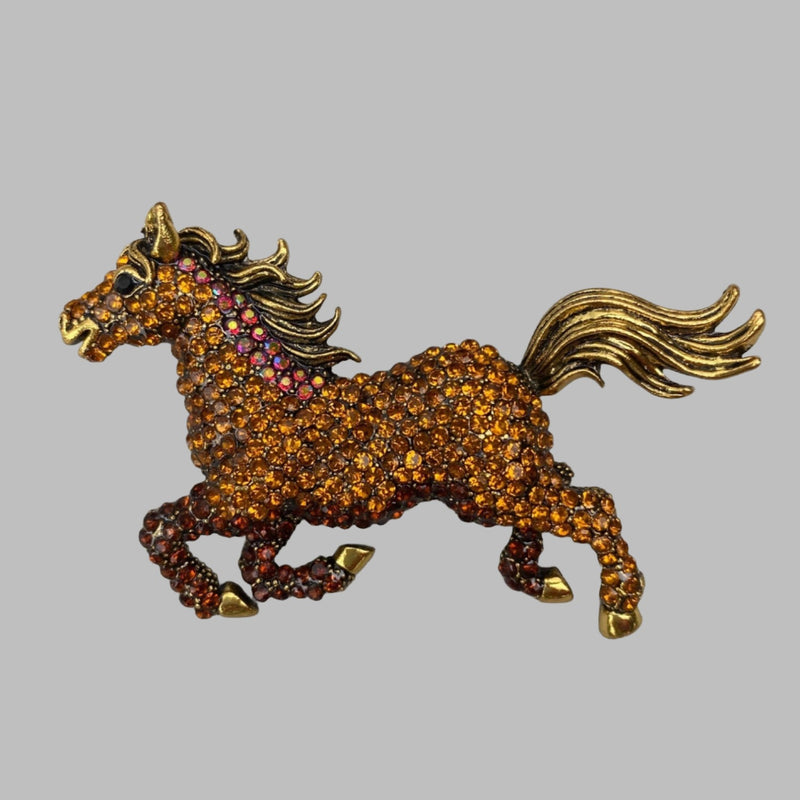 Diamante Horse Brooch - Gallop Guru