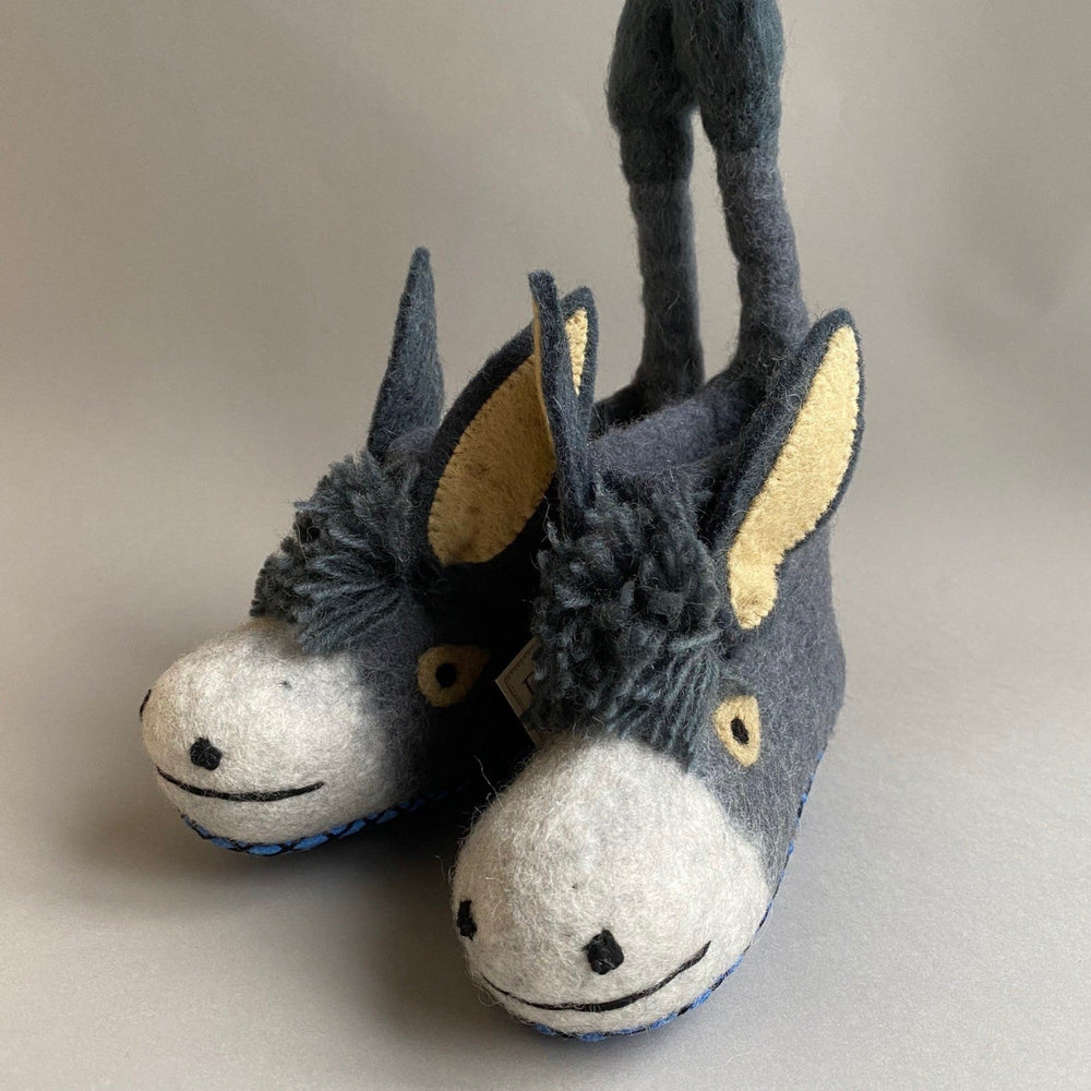 Donkey Kids Felt Slippers – Gallop Guru