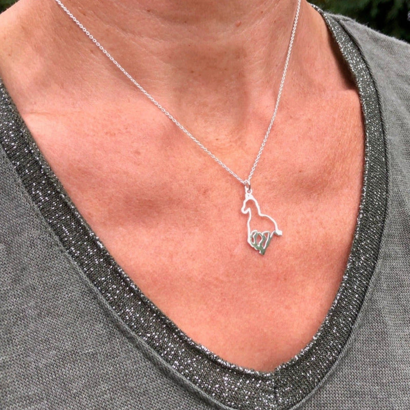 'Equintessential' Sterling Silver Horse Necklace