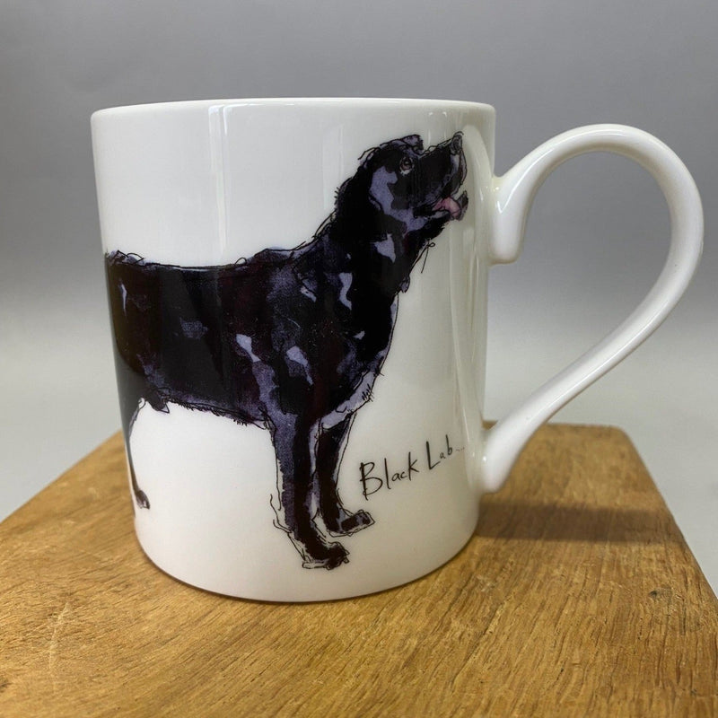 Fine Bone China Black Labrador Design Mug - Gallop Guru