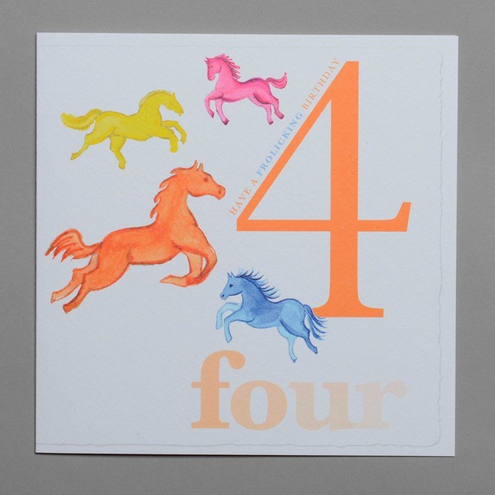 Four Horses Birthday Card - Gallop Guru