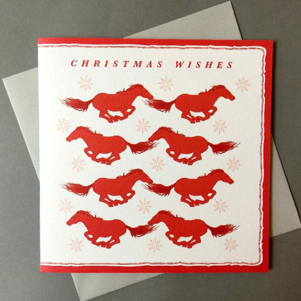 Galloping Horses Christmas Card - Gallop Guru