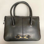 Genuine Leather Snaffle Detail Handbag