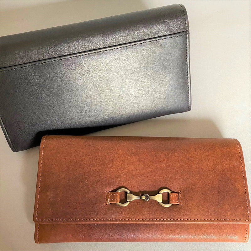 Genuine Leather Snaffle Detail Purse with RFID Technology – Gallop