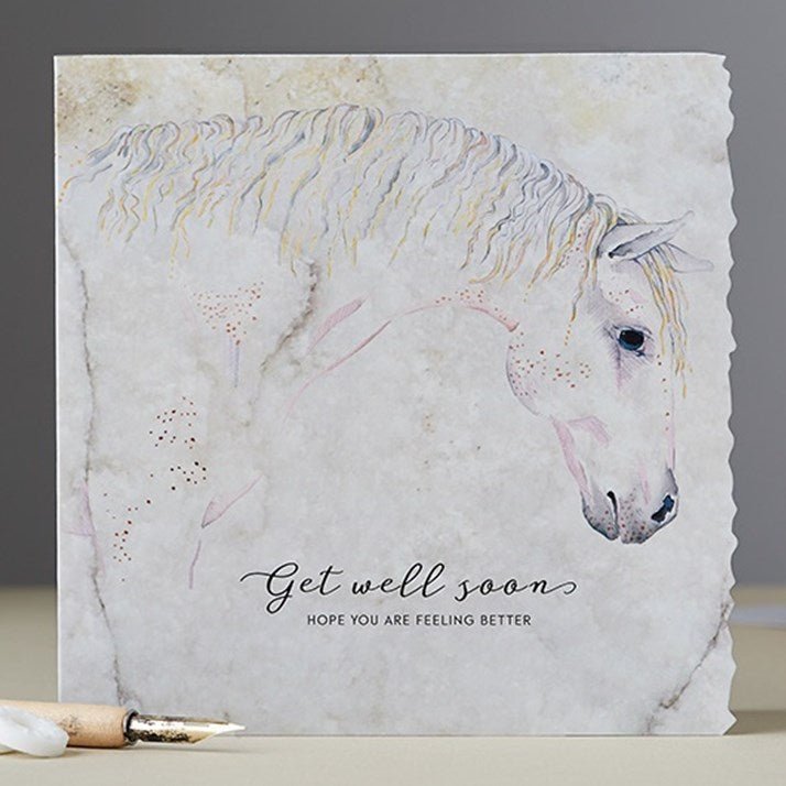 Get Well Soon Watercolour Card - Gallop Guru
