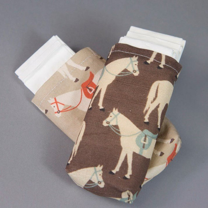 Clay Horse Tissues Pouch