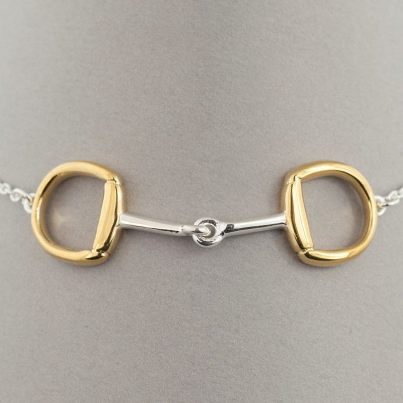 Gold Detail Solo Snaffle Necklace - Gallop Guru